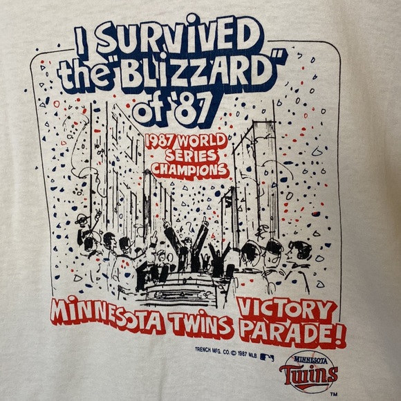 RARE Vintage 1987 Minnesota Twins World Series Victory Parade T-shirt